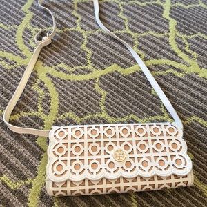 Cream Tory Burch purse